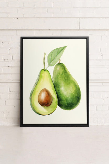 OLEKA CANVAS - AVOCADO, Oeuvre sur toile étirée, encadré Noir