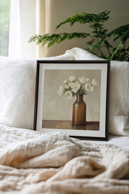 OLEKA CANVAS - DOUCEUR FANÉE, Oeuvre sur toile étirée, encadré Noir