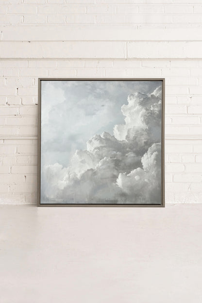 SKY DANCE, Oeuvre sur toile étirée, encadré Brun Chêne