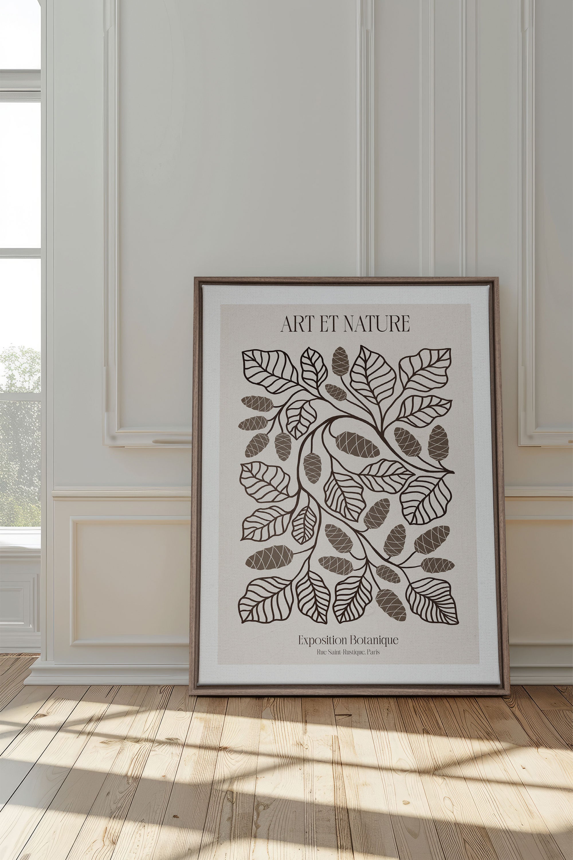 OLEKA CANVAS - ART ET NATURE, Oeuvre sur toile étirée, encadré Brun Chêne