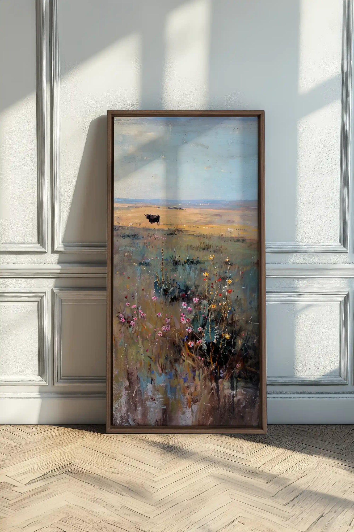 PRAIRIE DAYDREAM, Work on stretched canvas, framed Oak Brown