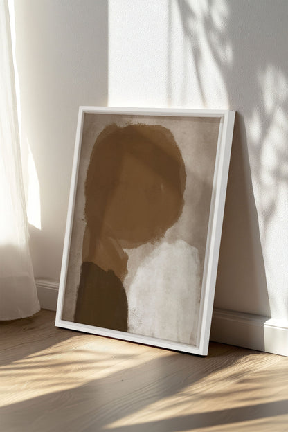 OLEKA CANVAS - SOUFFLE TERREUX, Oeuvre sur toile étirée, encadré Blanc