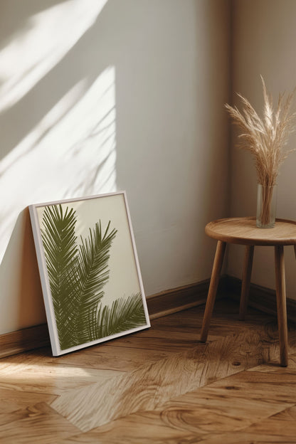 OLEKA CANVAS - SOUFFLE TROPICAL, Oeuvre sur toile étirée, encadré Blanc