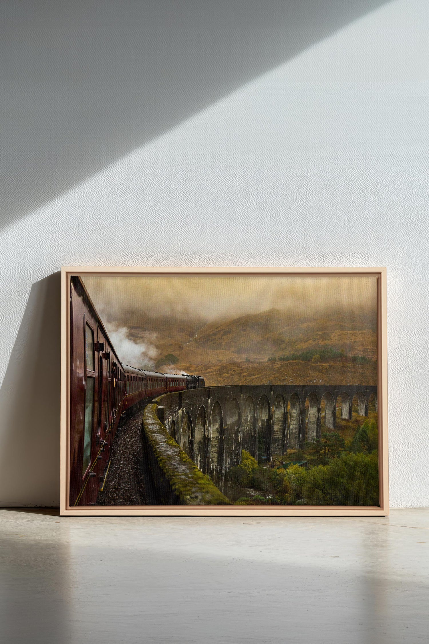 OLEKA CANVAS - ROUTE DU MYSTÈRE, Oeuvre sur toile étirée, encadré Naturel Clair