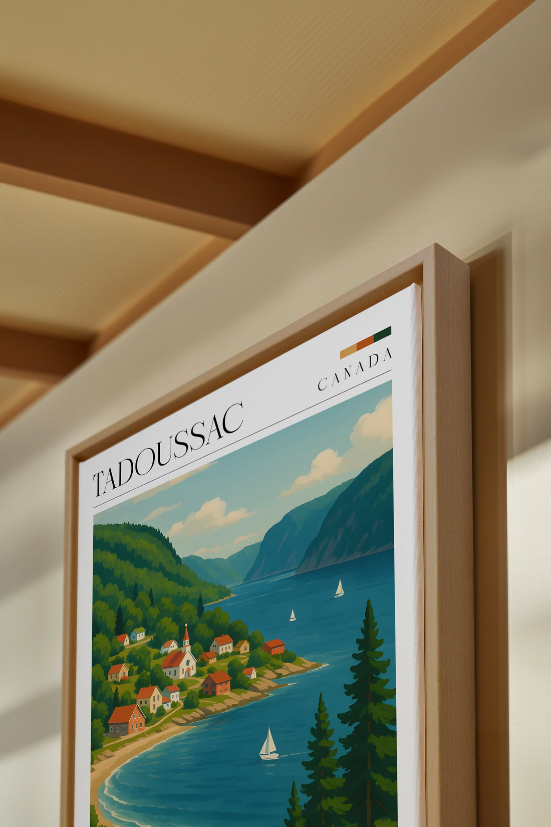OLEKA CANVAS - TADOUSSAC, Oeuvre sur toile étirée, encadré Naturel Clair