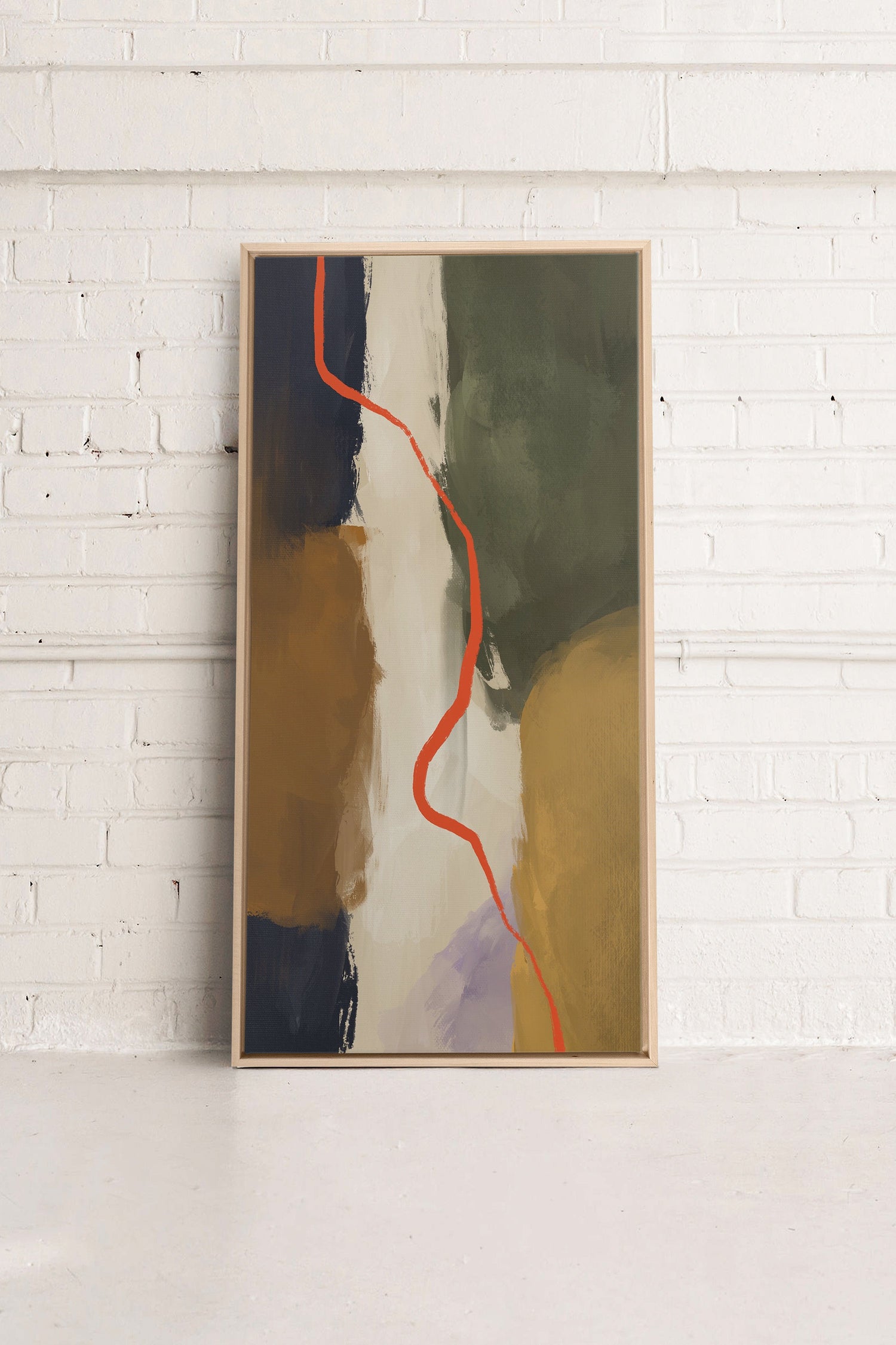 OLEKA CANVAS - CREVASSE, Oeuvre sur toile étirée, encadré Naturel Clair