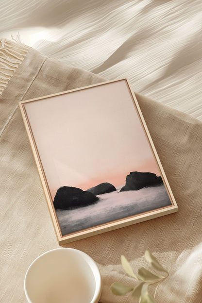 OLEKA CANVAS - TWILIGHT GLOW, Oeuvre sur toile étirée, encadré Naturel Clair