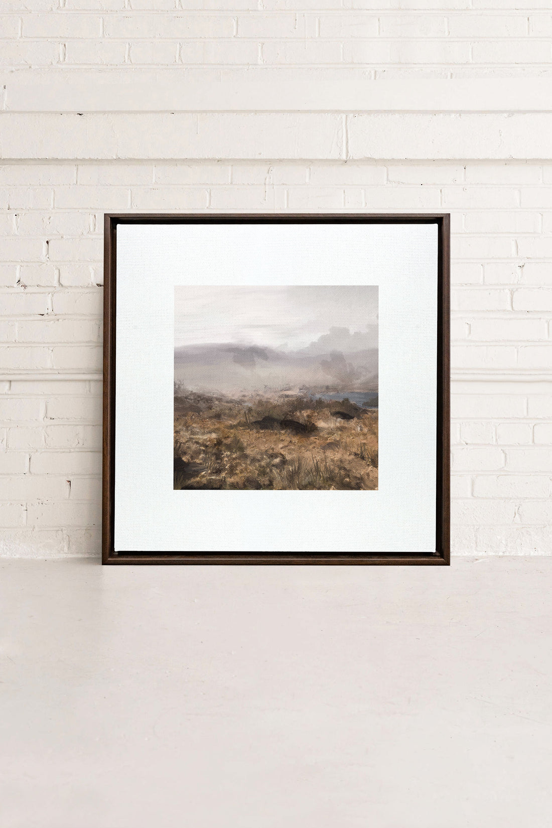 OLEKA CANVAS - THE EMERALD WILDS, Oeuvre sur toile étirée, encadré Brun Noyer