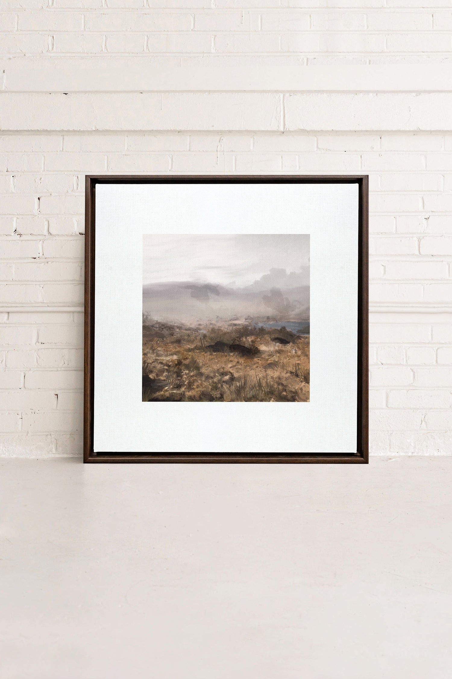 OLEKA CANVAS - THE EMERALD WILDS, Oeuvre sur toile étirée, encadré Brun Noyer