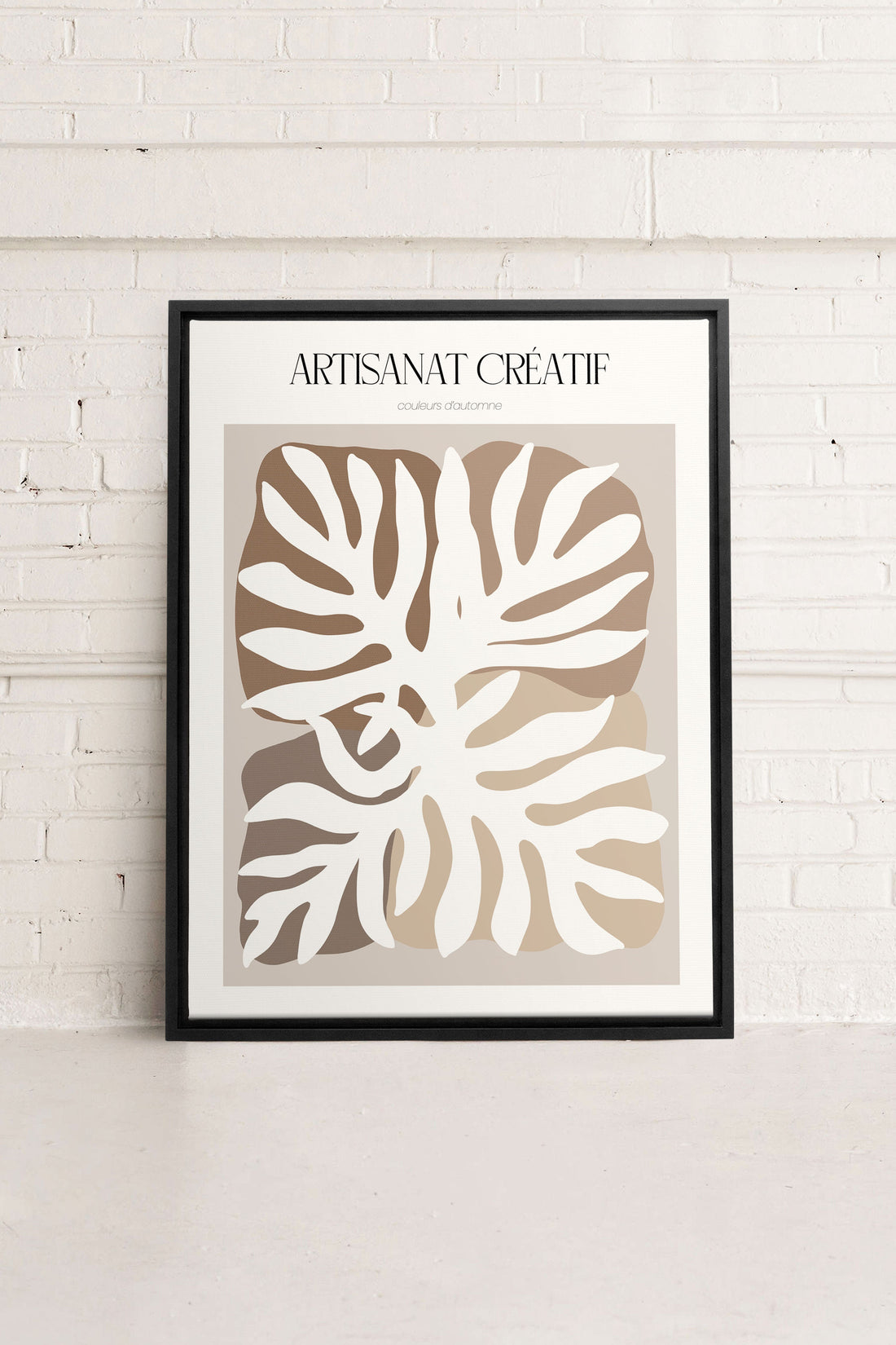 OLEKA CANVAS - ARTISANAT CRÉATIF, Oeuvre sur toile étirée, encadré Noir