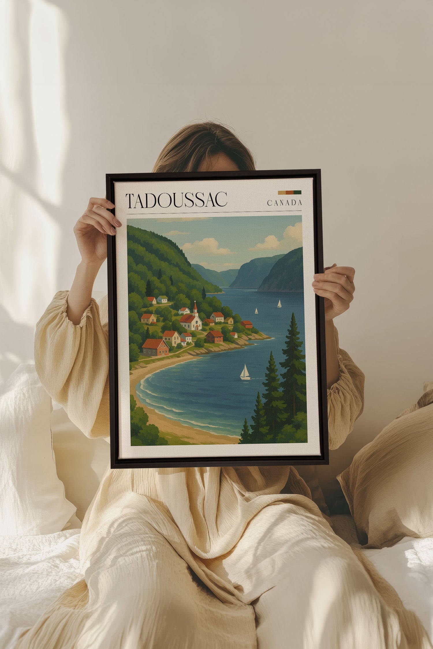 OLEKA CANVAS - TADOUSSAC, Oeuvre sur toile étirée, encadré Noir