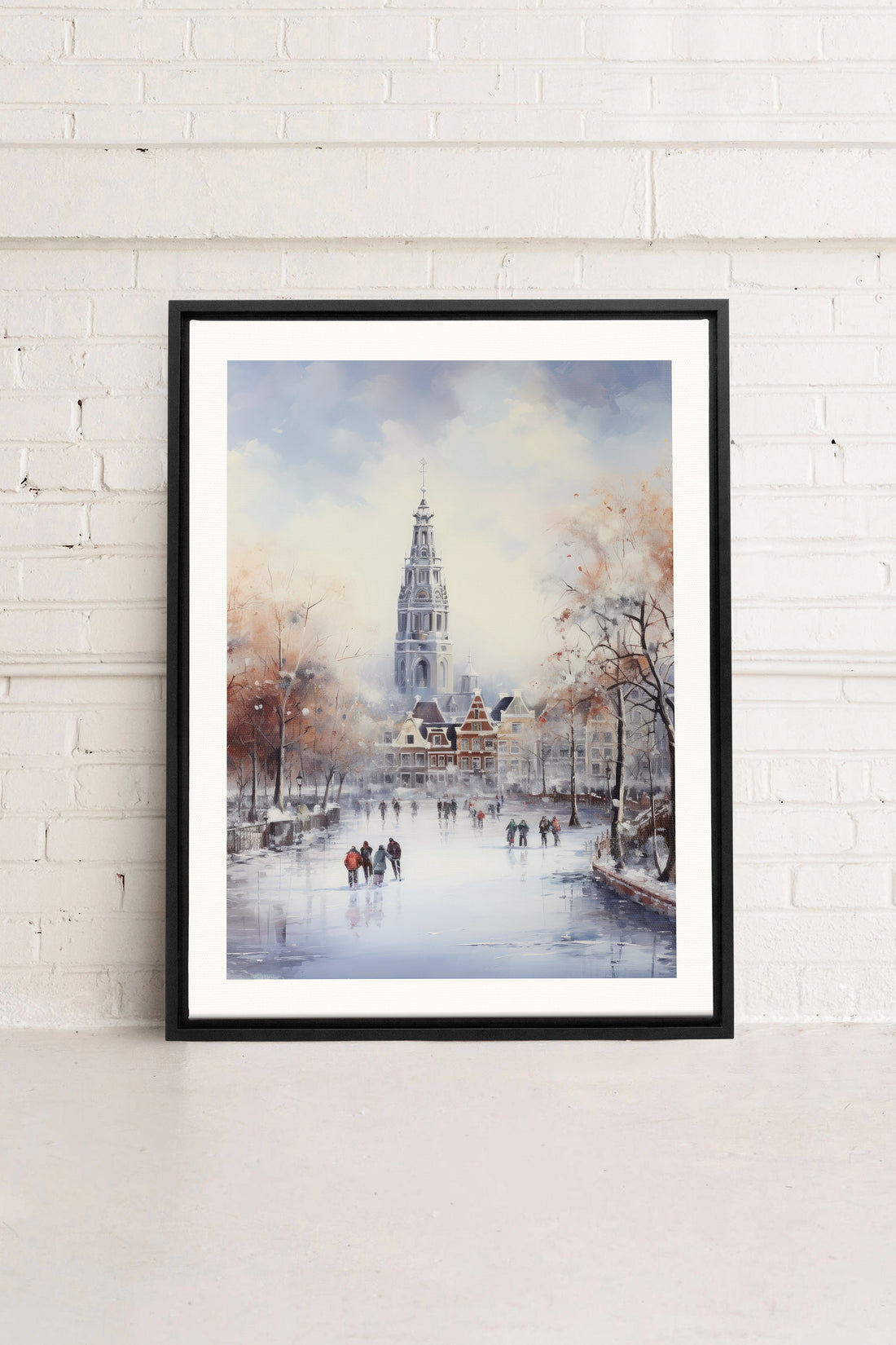 OLEKA CANVAS - Azure Rink, Oeuvre sur toile étirée, encadré Noir