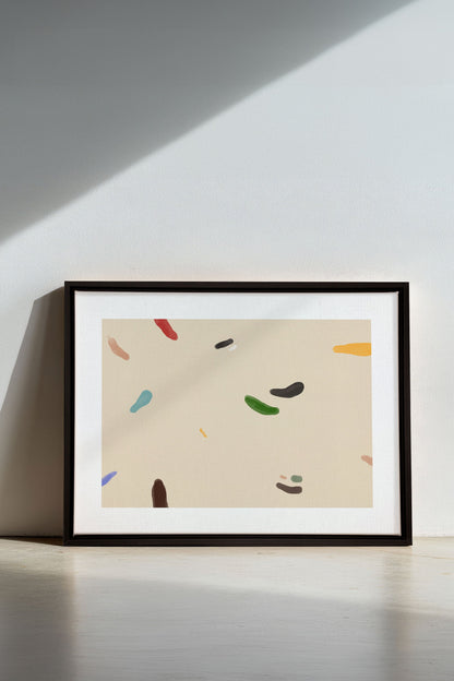 OLEKA CANVAS - WATERCOLOR DRIFT, Oeuvre sur toile étirée, encadré Noir