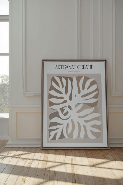 OLEKA CANVAS - ARTISANAT CRÉATIF, Oeuvre sur toile étirée, encadré Brun Chêne