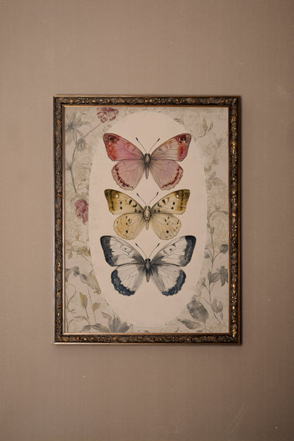 DANSE DU TEMPS, Oeuvre sur toile rigide, encadré Vintage Bronze