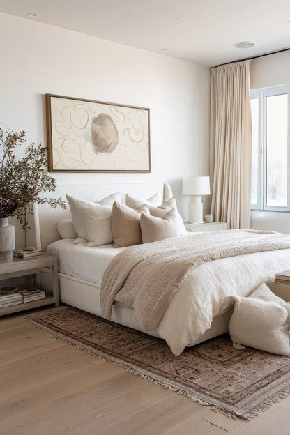 ECHO TERRACOTTA, Work on stretched canvas, framed Oak Brown