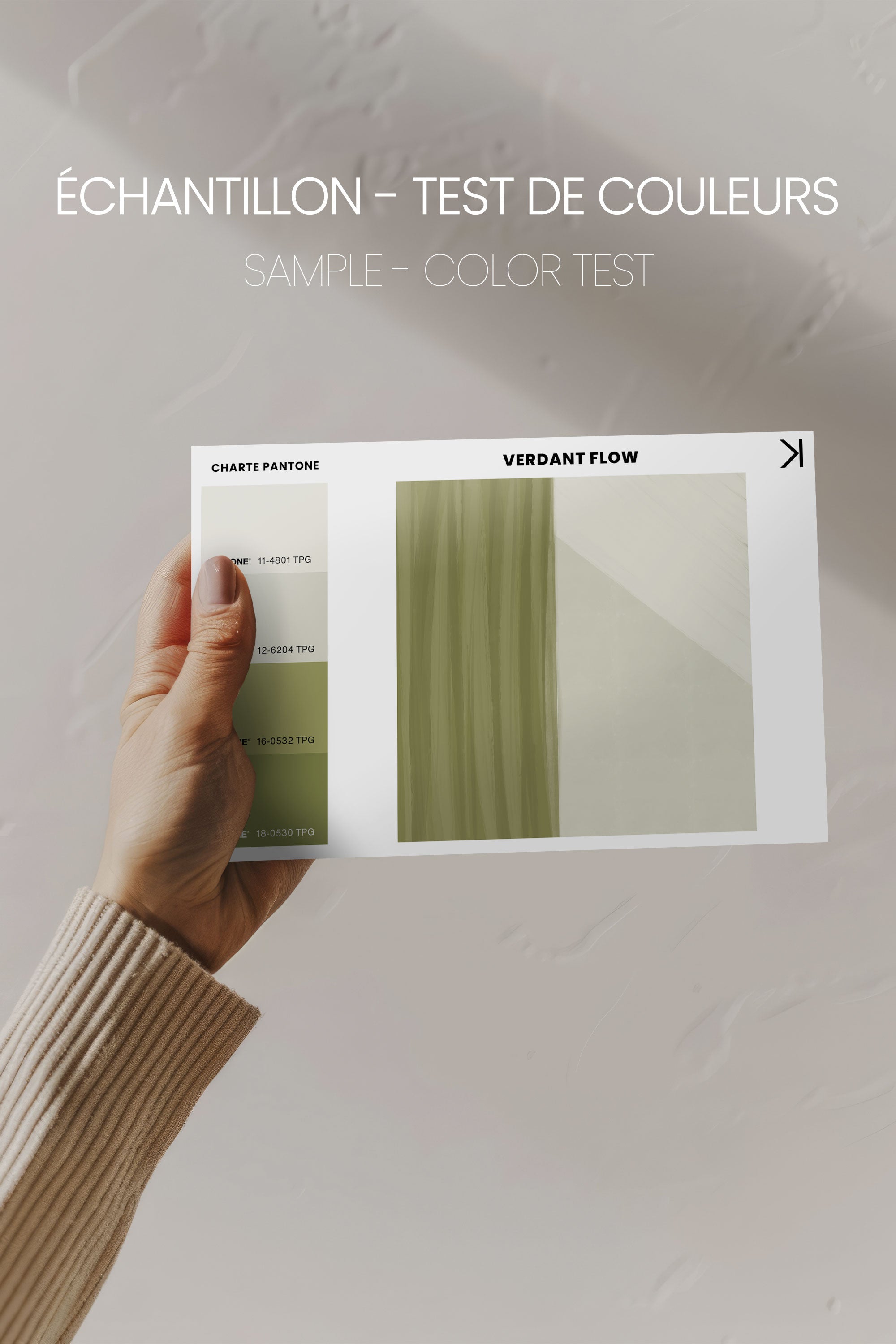 OLEKA CANVAS - VERDANT FLOW, Oeuvre sur toile étirée, encadré Blanc