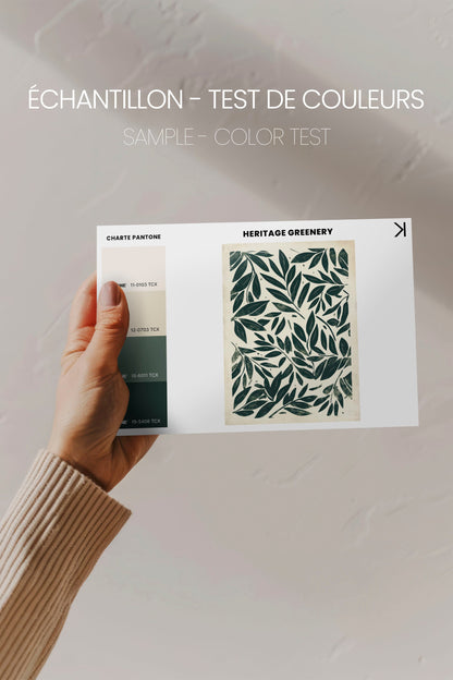 OLEKA CANVAS - HERITAGE GREENERY, Oeuvre sur toile étirée, encadré Noir