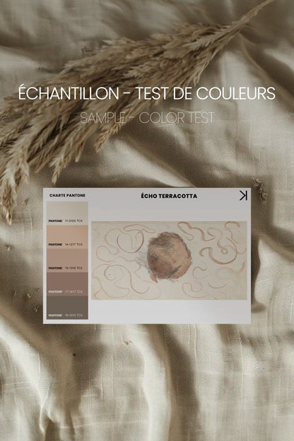 ÉCHO TERRACOTTA, Work on stretched canvas, framed Naturel Clair