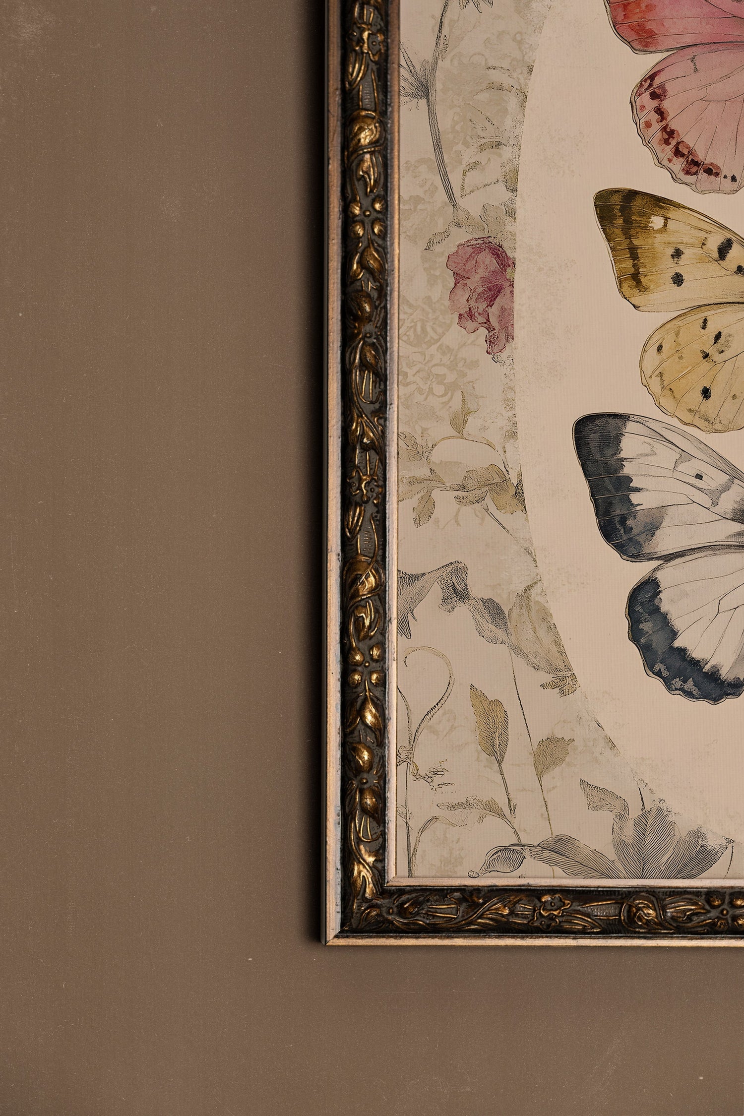 DANSE DU TEMPS, Oeuvre sur toile rigide, encadré Vintage Bronze