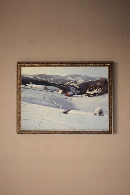 REFLETS DU FROID, Work on canvas, framed Vintage Bronze