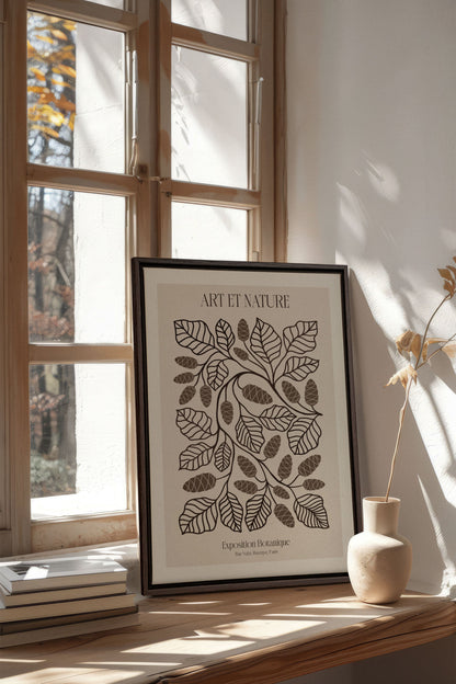 OLEKA CANVAS - ART ET NATURE, Oeuvre sur toile étirée, encadré Brun Noyer