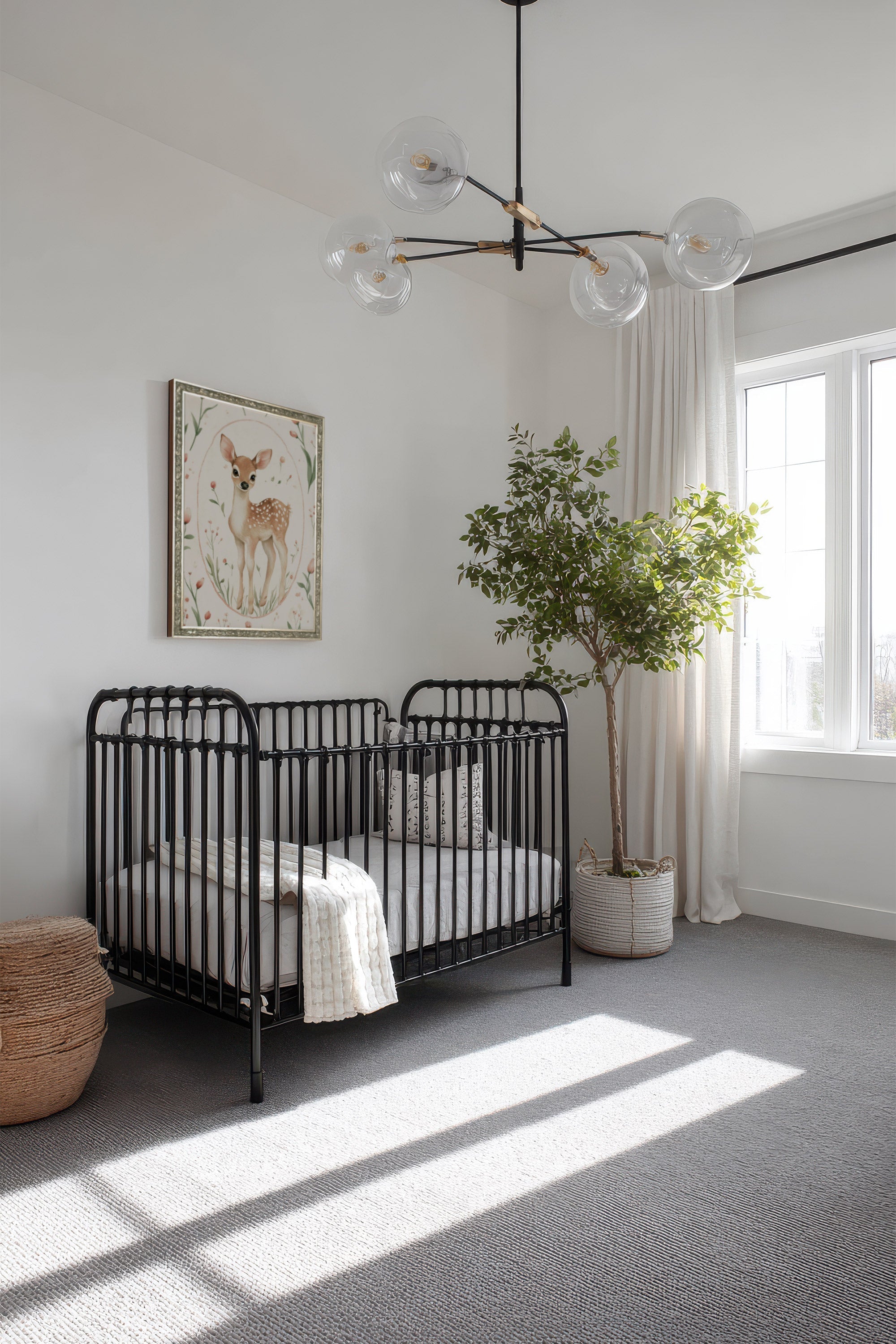 PETIT FAON, Oeuvre sur toile rigide, encadré Vintage Argent