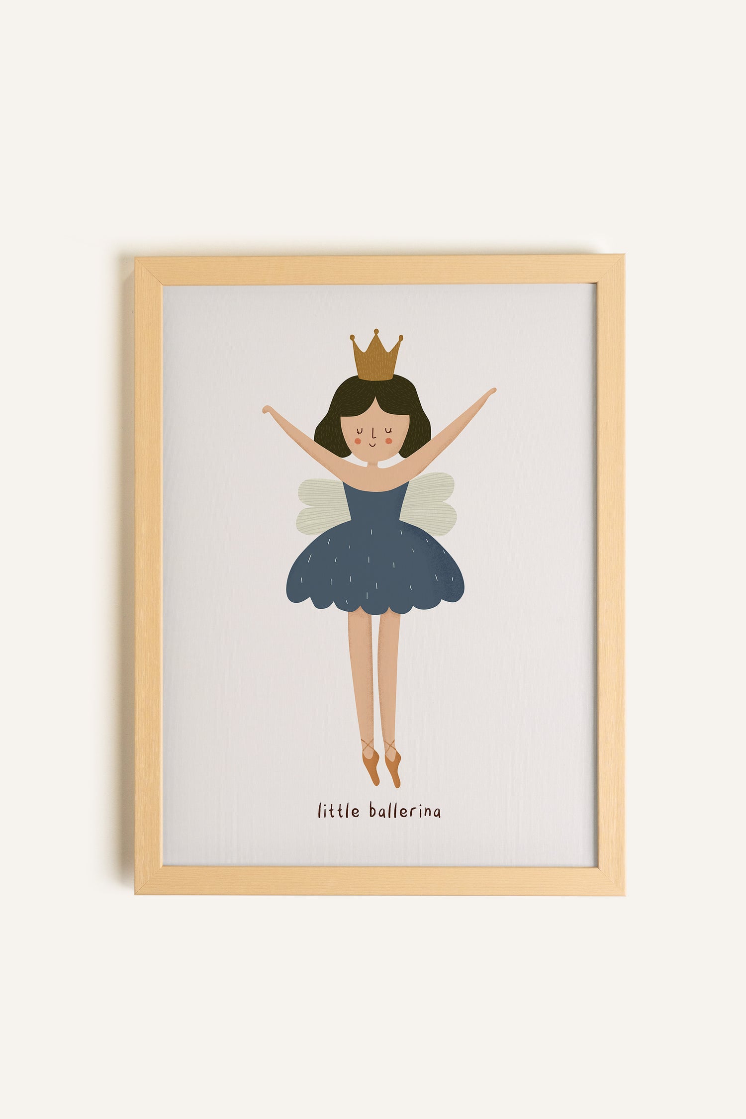 PETITE BALLERINE, Oeuvre sur toile rigide, encadré Naturel Clair