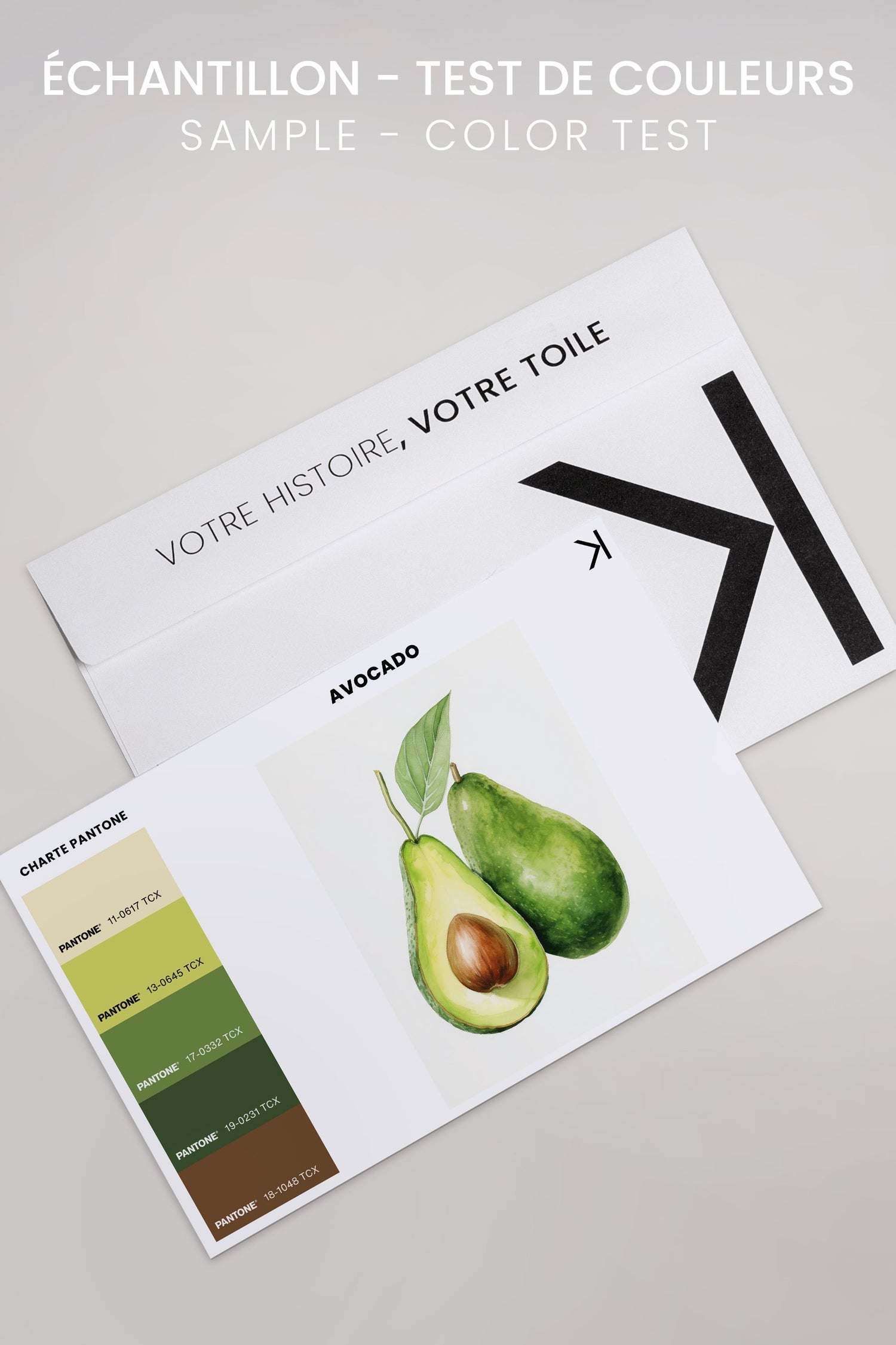 OLEKA CANVAS - AVOCADO, Oeuvre sur toile étirée, encadré Brun Chêne