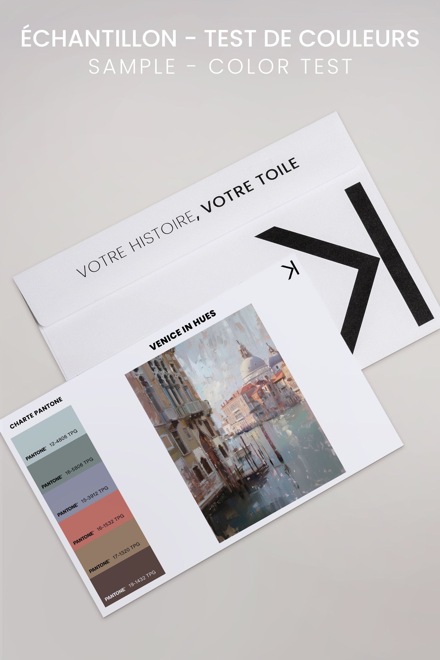 OLEKA CANVAS - VENICE IN HUES, Oeuvre sur toile étirée, encadré Naturel Clair