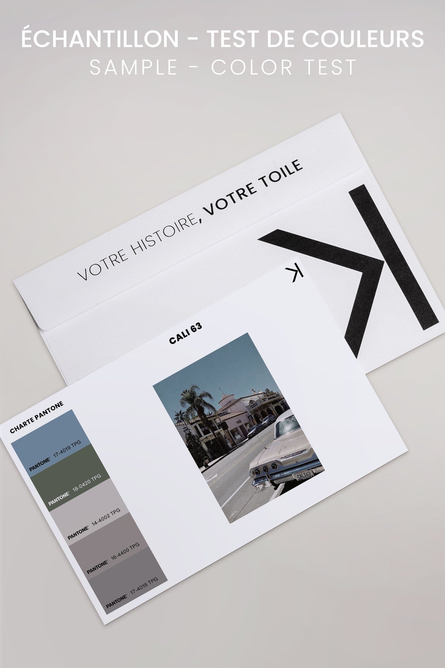 OLEKA CANVAS - CALI 63, Oeuvre sur toile étirée, encadré Blanc