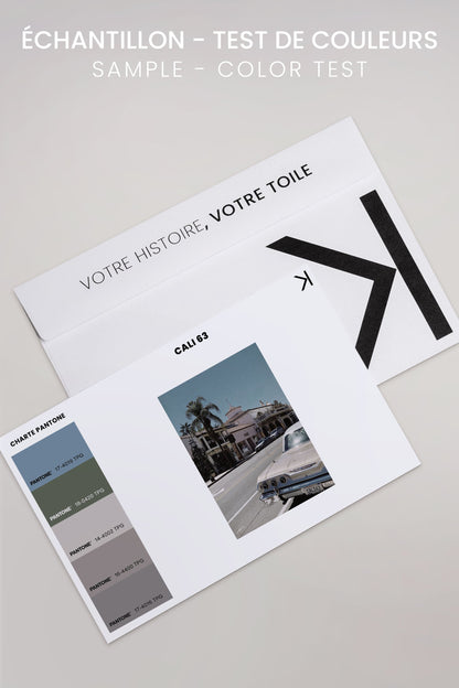 OLEKA CANVAS - CALI 63, Oeuvre sur toile étirée, encadré Blanc