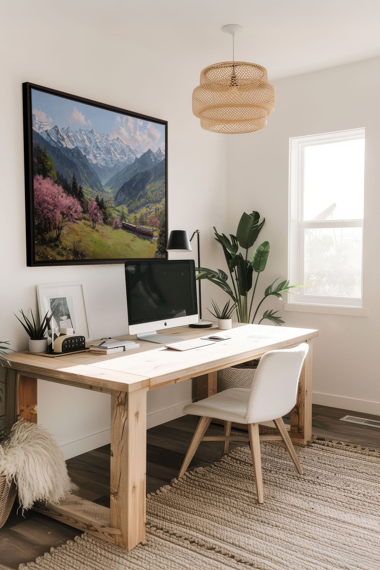 OLEKA CANVAS - ALPINE JOURNEY, Oeuvre sur toile étirée, encadré Noir