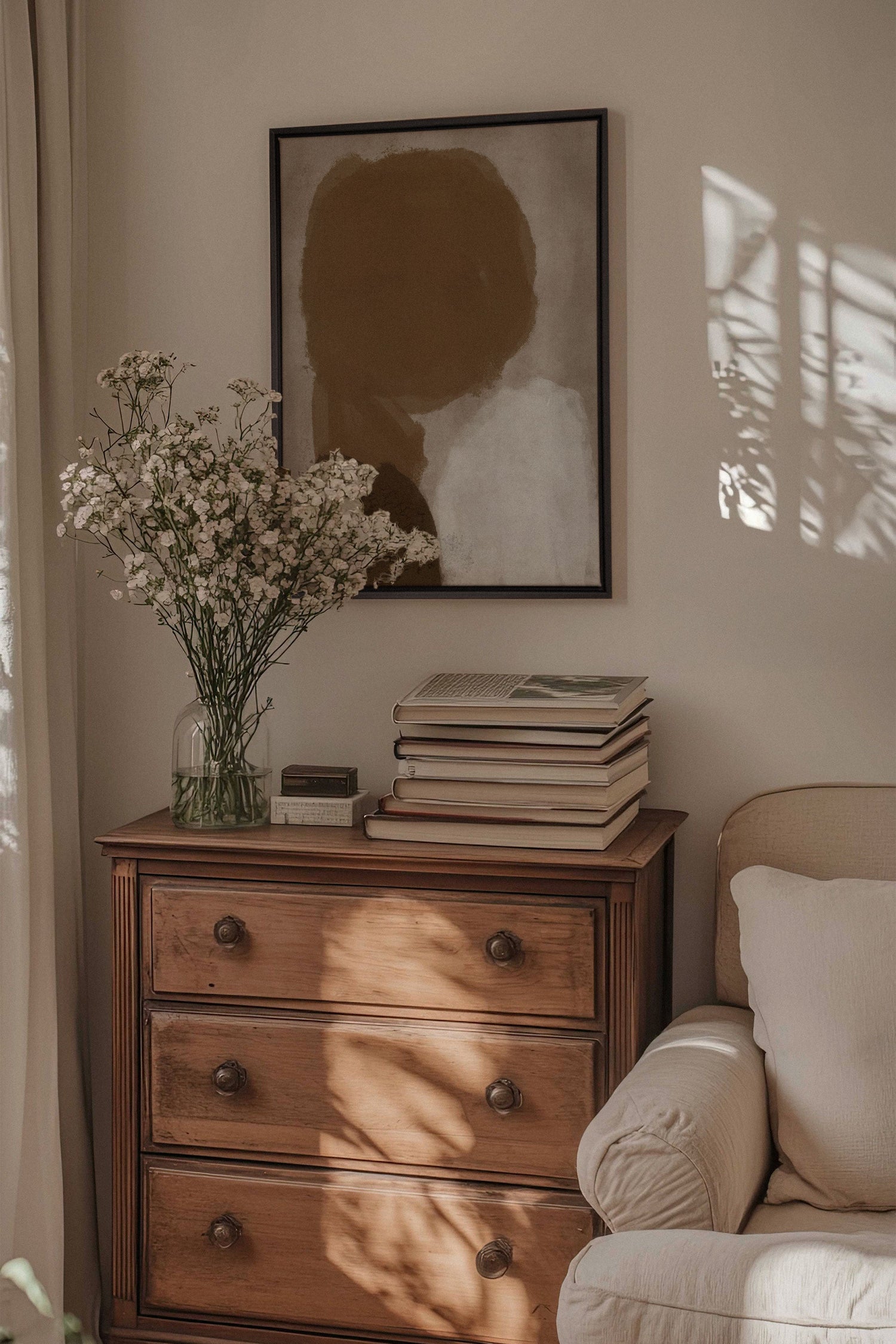 OLEKA CANVAS - SOUFFLE TERREUX, Oeuvre sur toile étirée, encadré Noir