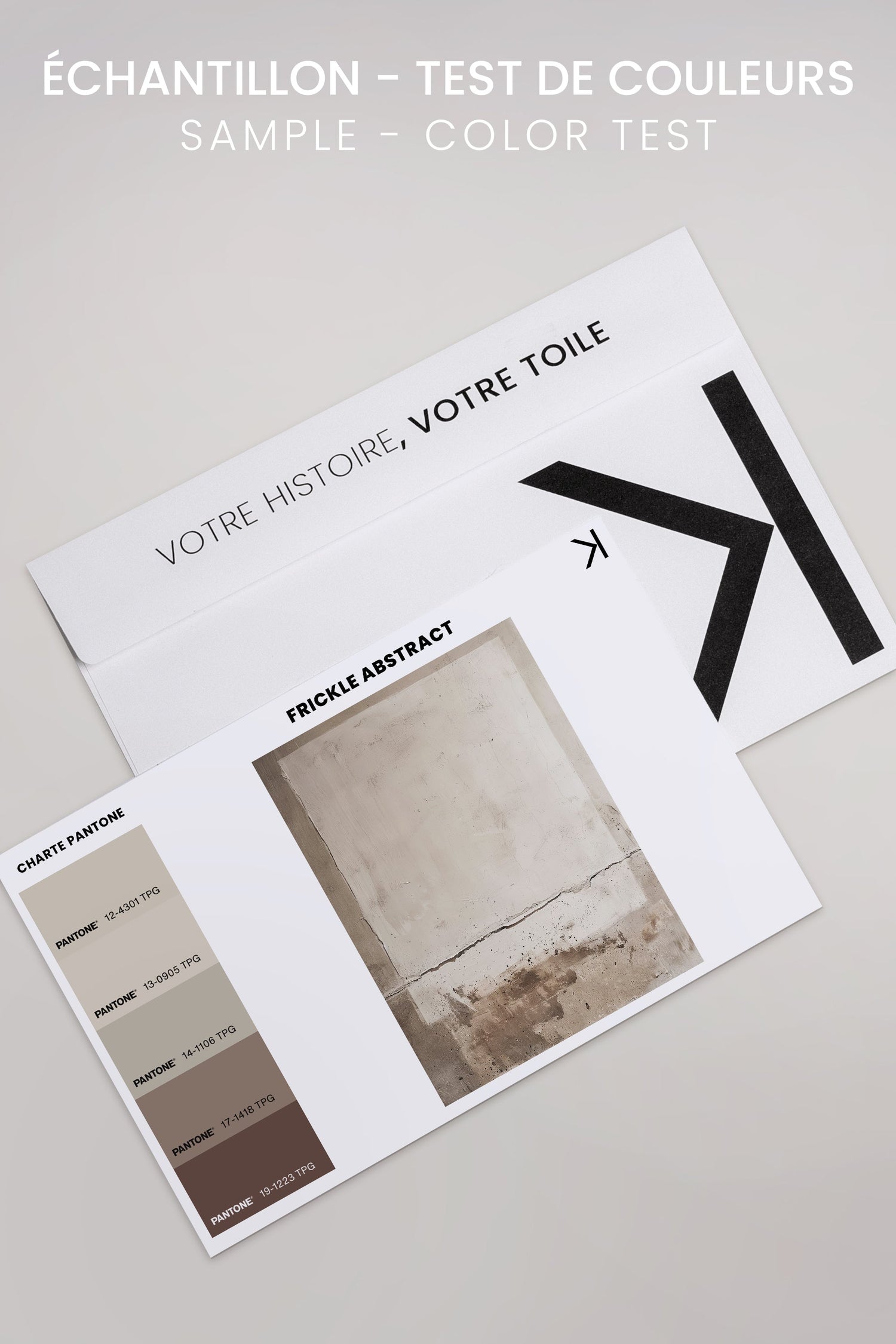 OLEKA CANVAS - FRICKLE ABSTRACT, Oeuvre sur toile étirée, encadré Naturel Clair