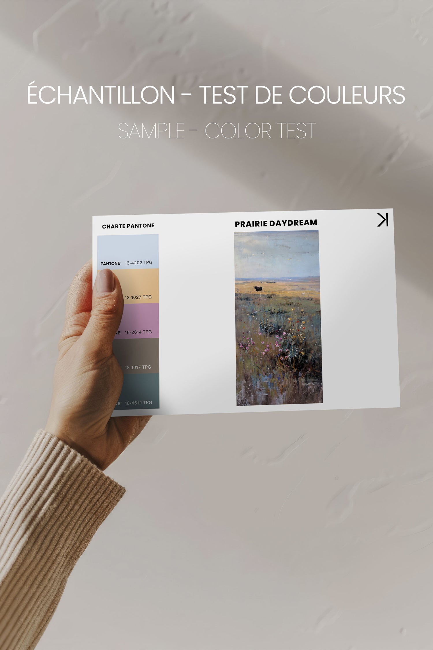 PRAIRIE DAYDREAM, Oeuvre sur toile étirée, encadré Blanc