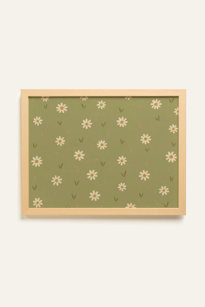 RÊVE DE MARGUERITE, Oeuvre sur toile rigide, encadré Naturel Clair