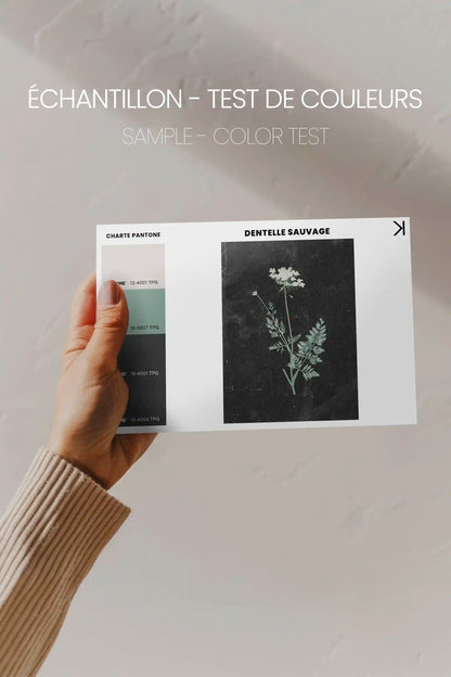 DENTELLE SAUVAGE, Work on stretched canvas, framed Oak Brown