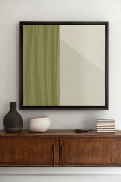 OLEKA CANVAS - VERDANT FLOW, Oeuvre sur toile étirée, encadré Noir