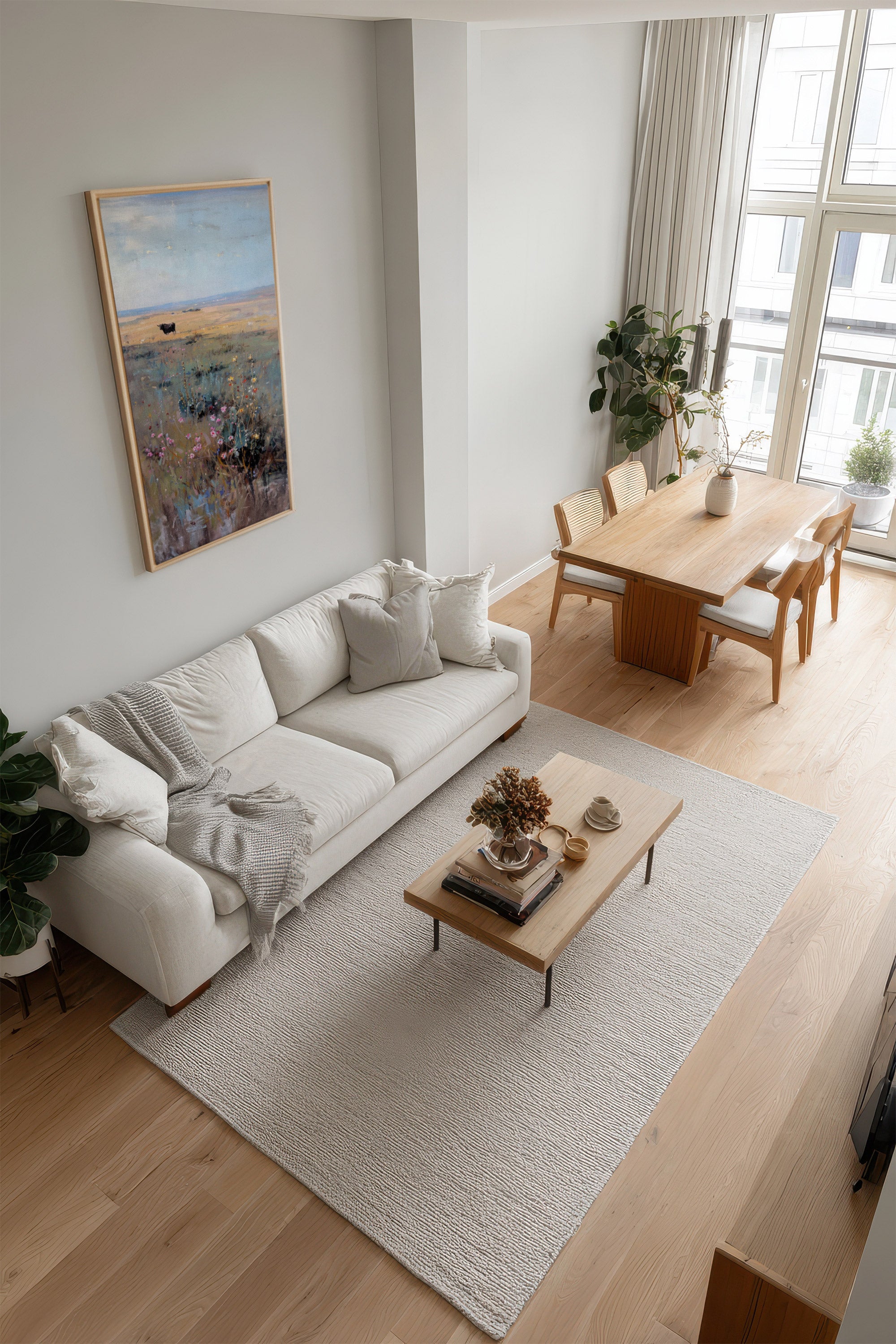 PRAIRIE DAYDREAM, Oeuvre sur toile étirée, encadré Naturel Clair