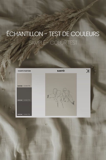 OLEKA CANVAS - SANTÉ!, Oeuvre sur toile étirée, encadré Naturel Clair