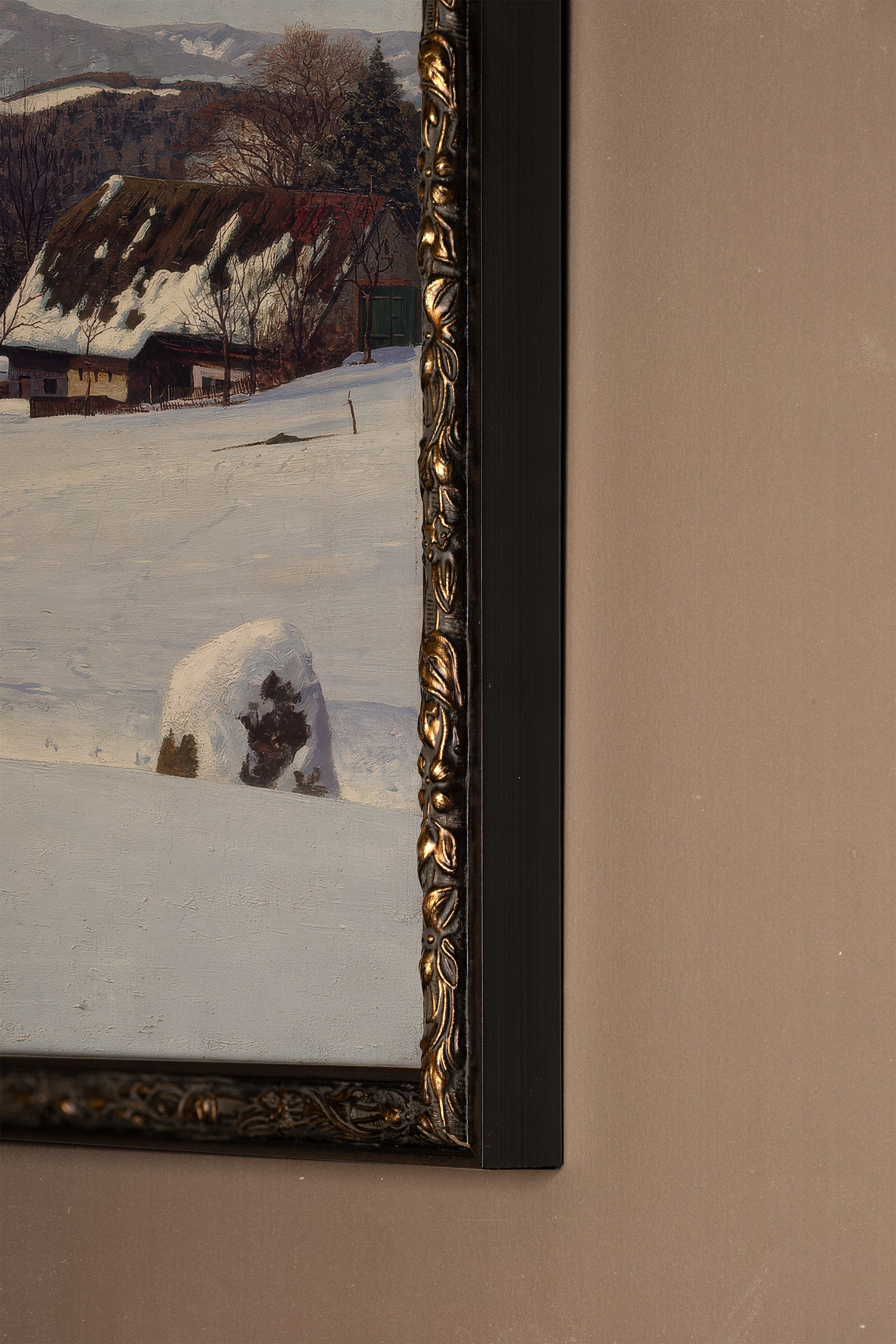 REFLETS DU FROID, Work on canvas, framed Vintage Bronze