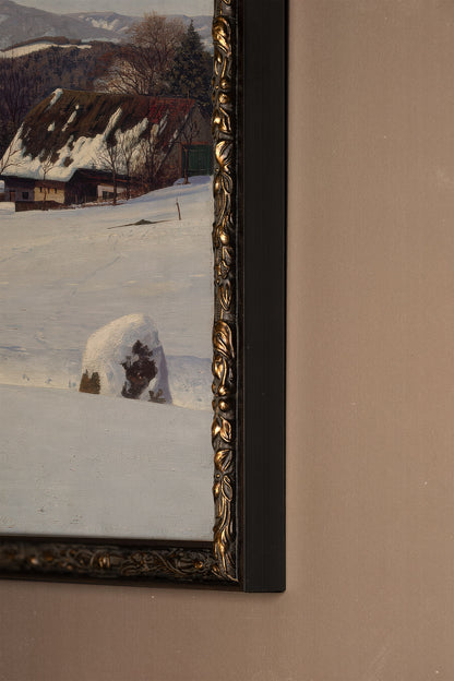 REFLETS DU FROID, Work on canvas, framed Vintage Bronze