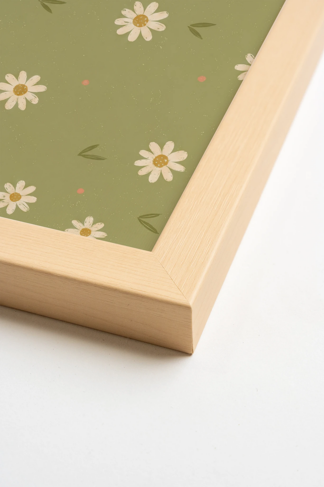 RÊVE DE MARGUERITE, Oeuvre sur toile rigide, encadré Naturel Clair