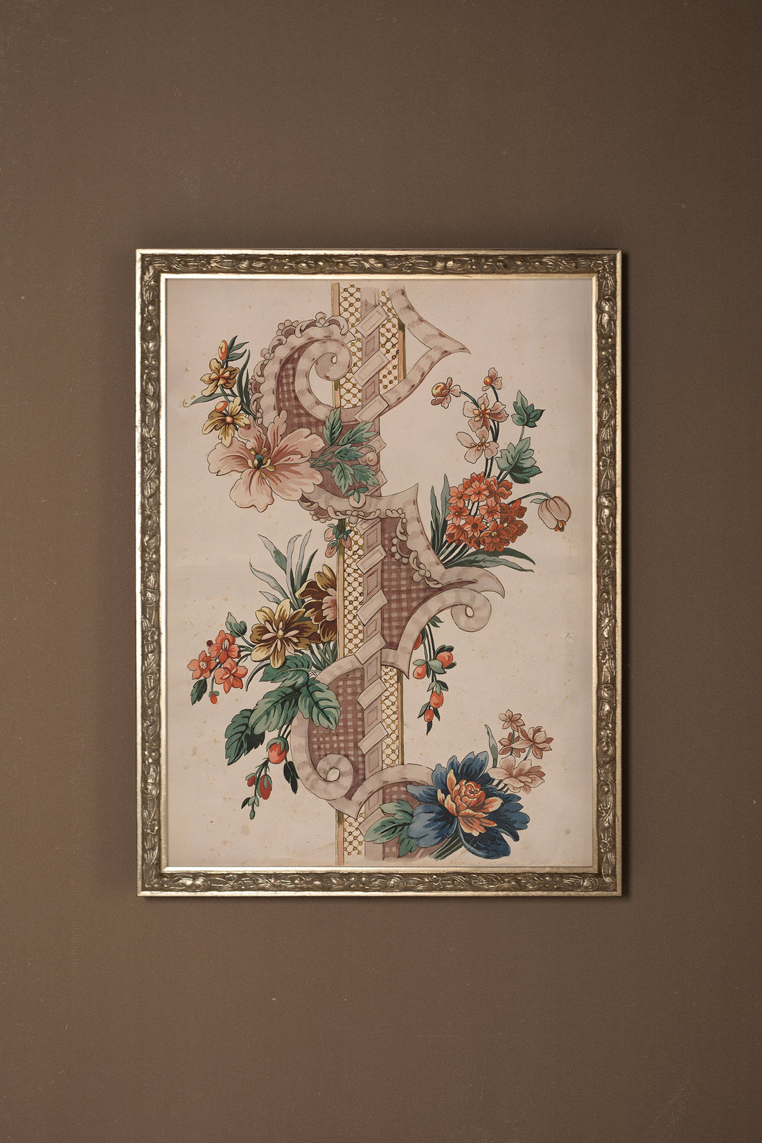 SYMPHONIE BOTANIQUE, Oeuvre sur toile rigide, encadré Vintage Argent