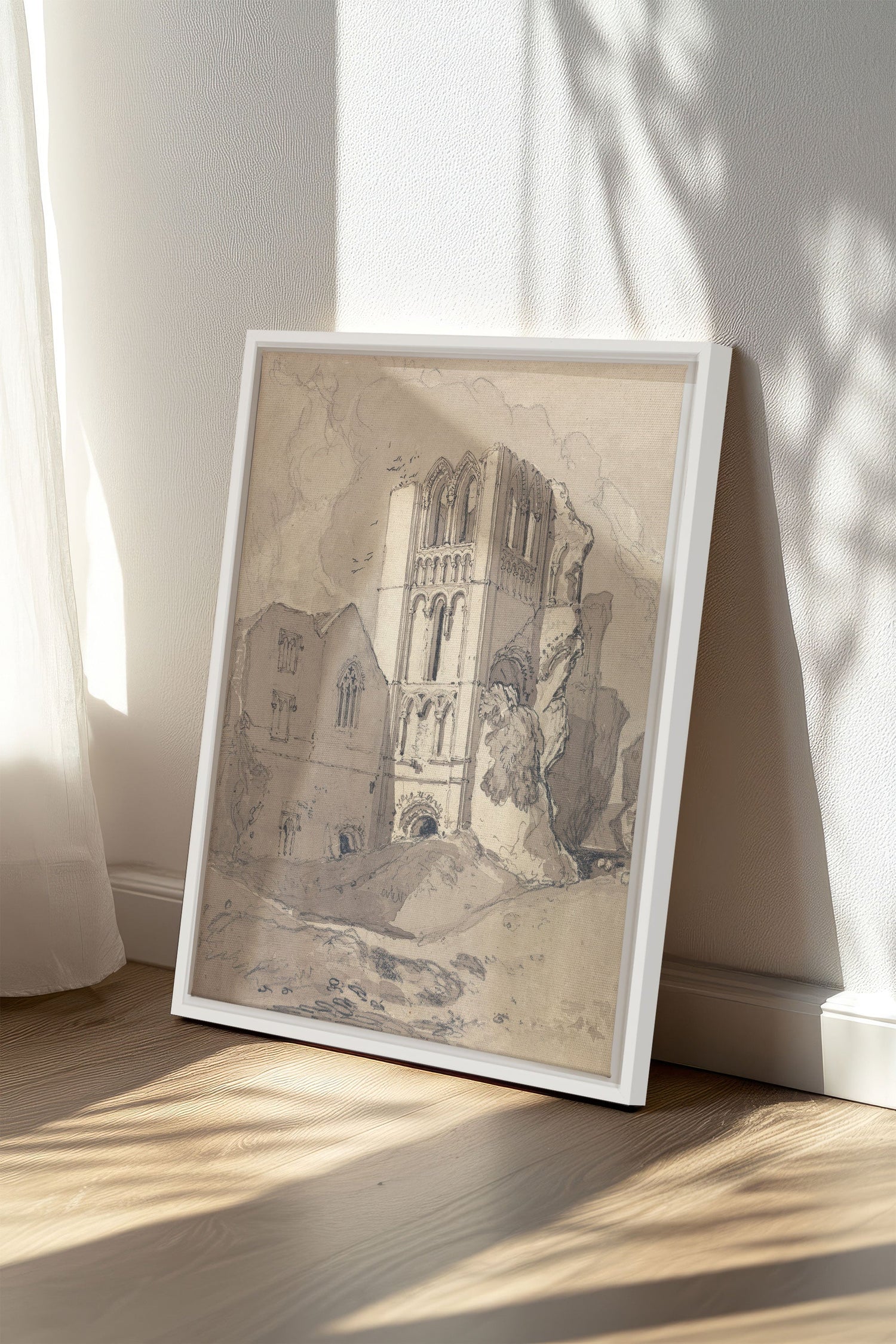 OLEKA CANVAS - TOWER OF SILENCE, Oeuvre sur toile étirée, encadré Blanc
