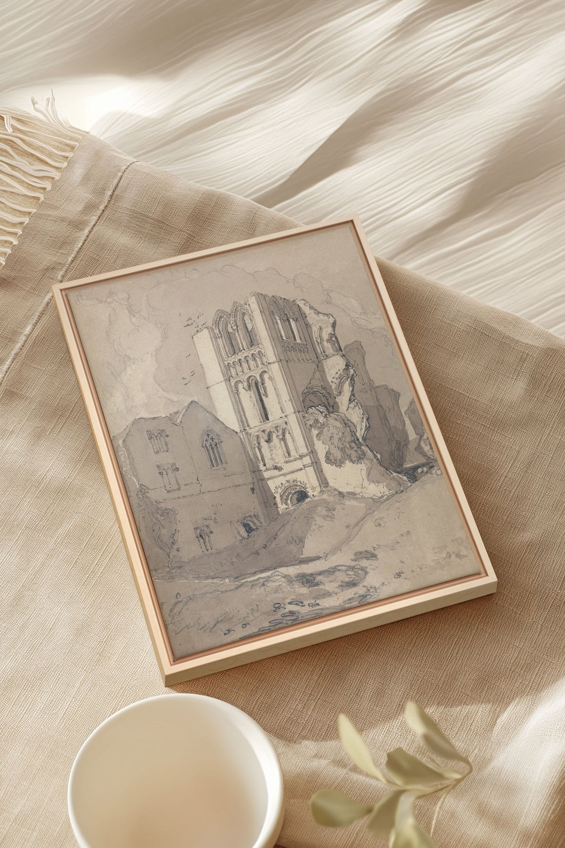 OLEKA CANVAS - TOWER OF SILENCE, Oeuvre sur toile étirée, encadré Naturel Clair