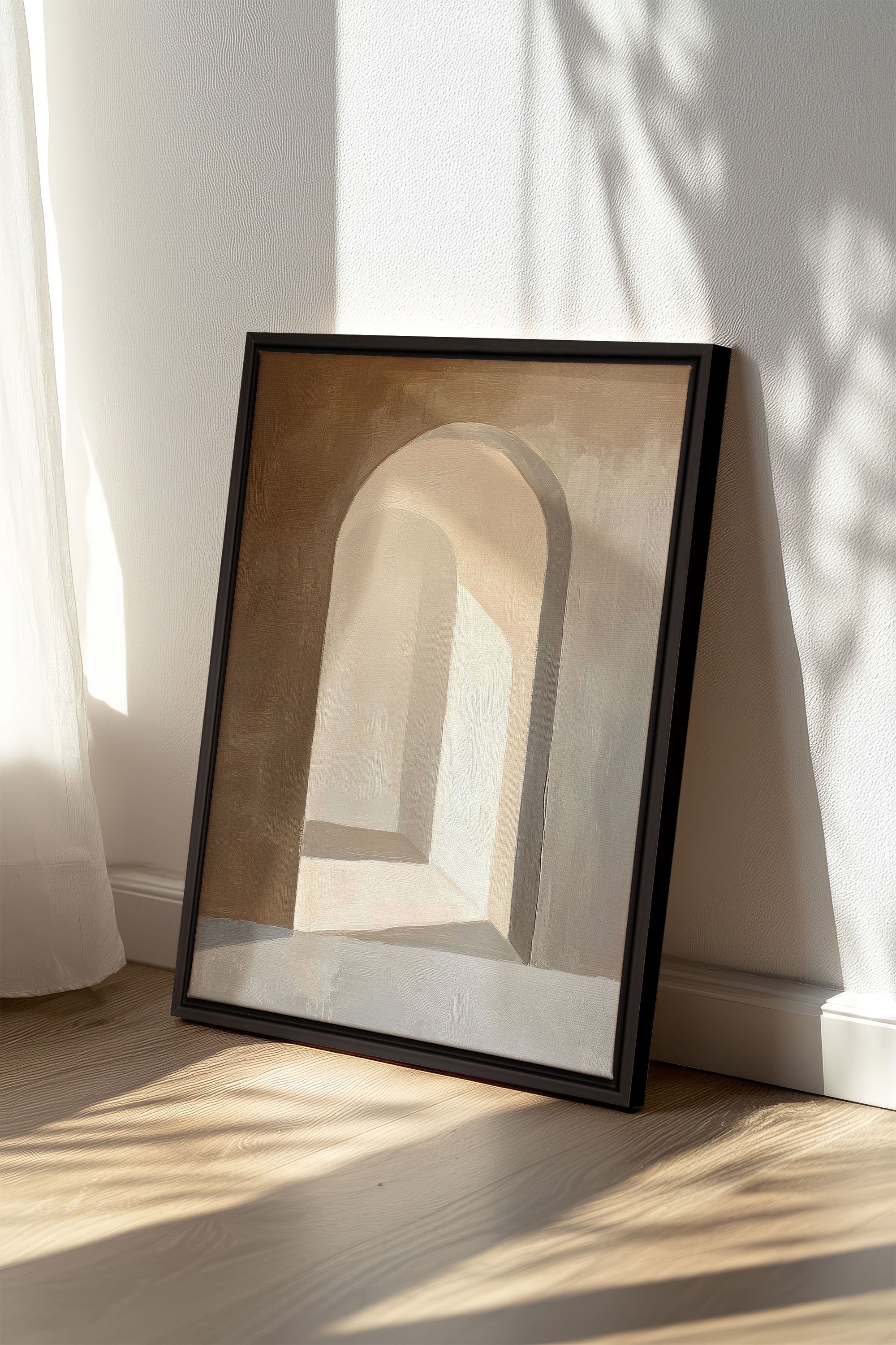 OLEKA CANVAS - GOLDEN ARCH, Oeuvre sur toile étirée, encadré Noir