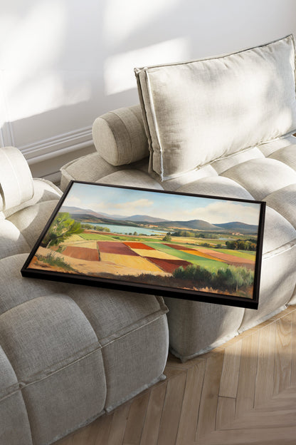 OLEKA CANVAS - RUSTIC PALETTE, Oeuvre sur toile étirée, encadré Noir