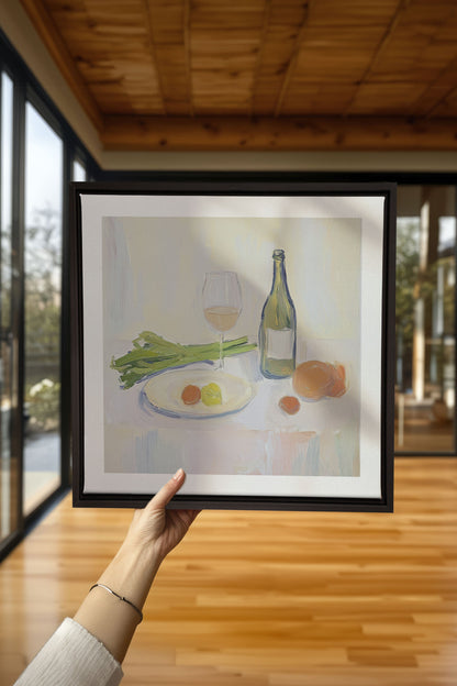 OLEKA CANVAS - PALETTE GOURMANDE, Oeuvre sur toile étirée, encadré Noir